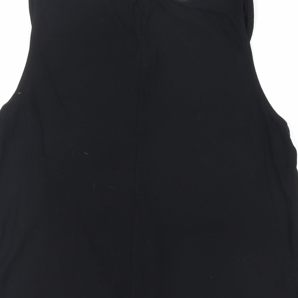 Womens UK Size 8 Dorothy Perkins Black Basic Tank