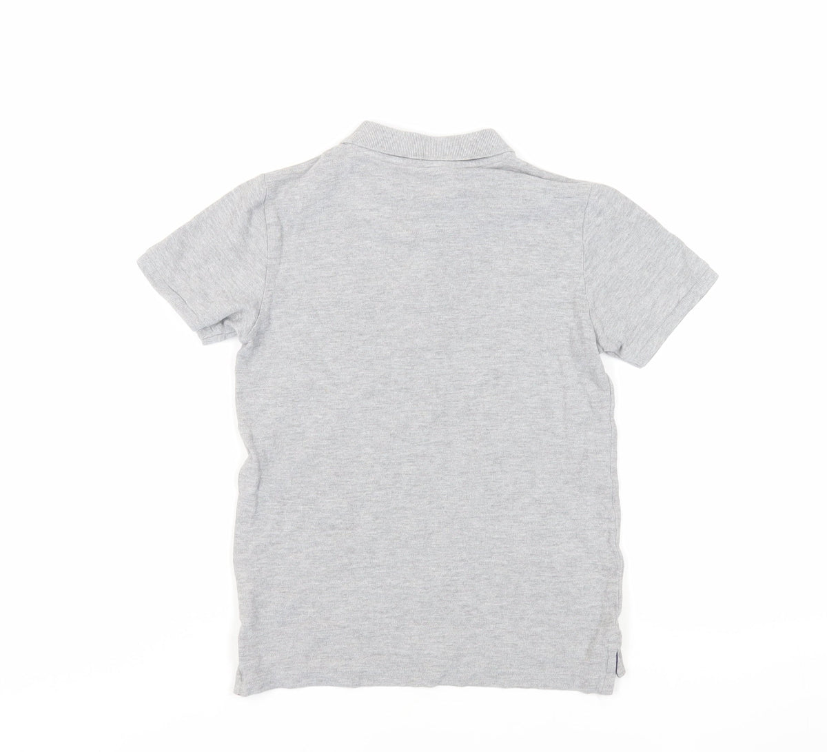 U.S. Polo Assn. Boys Grey Cotton Basic Polo Size 8-9 Years Collared Button - Logo