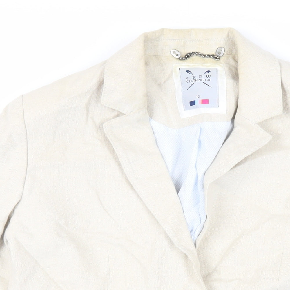 Womens UK Size 12 Crew Clothing Beige Jacket
