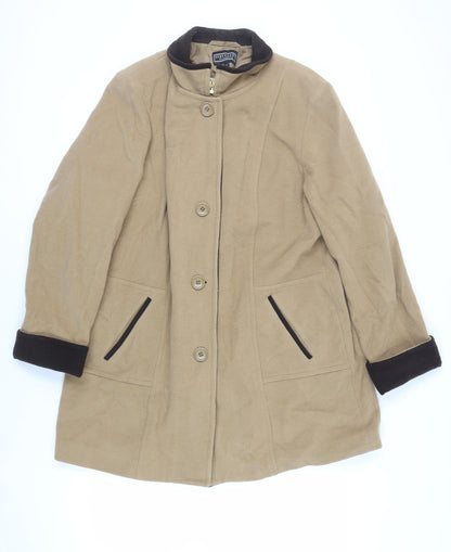 Womens UK Size 18 Debenhams Beige Overcoat