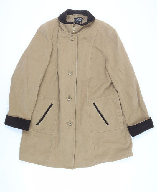 Womens UK Size 18 Debenhams Beige Overcoat