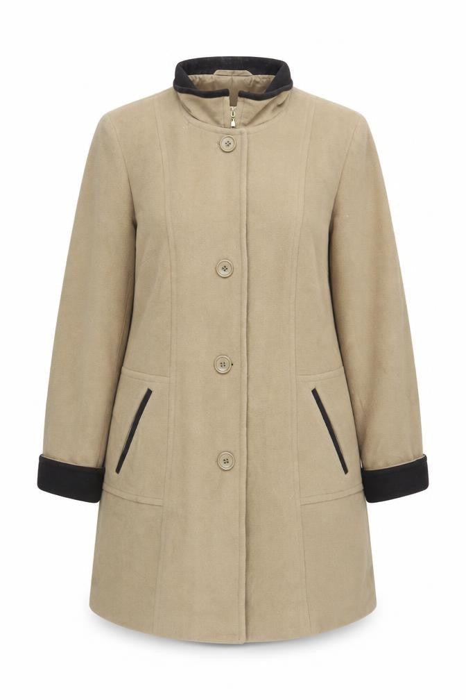 Womens UK Size 18 Debenhams Beige Overcoat