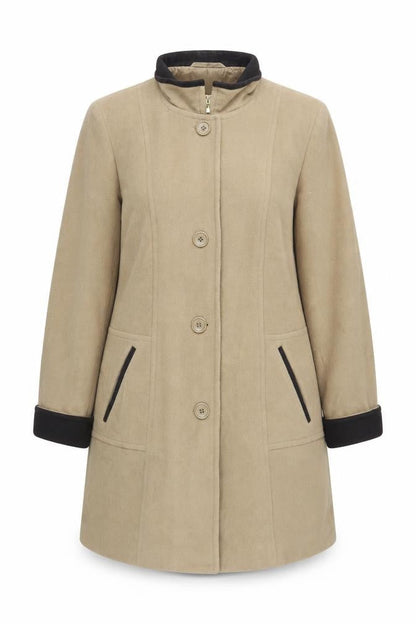 Womens UK Size 18 Debenhams Beige Overcoat