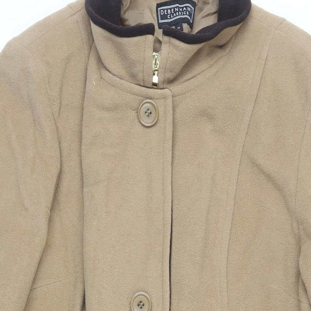 Womens UK Size 18 Debenhams Beige Overcoat