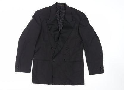 Mens UK Size 36 Marks and Spencer Regular Black Suit Tuxedo