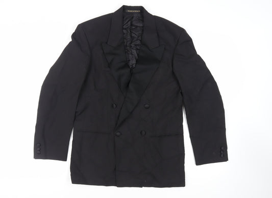 Mens UK Size 36 Marks and Spencer Regular Black Suit Tuxedo