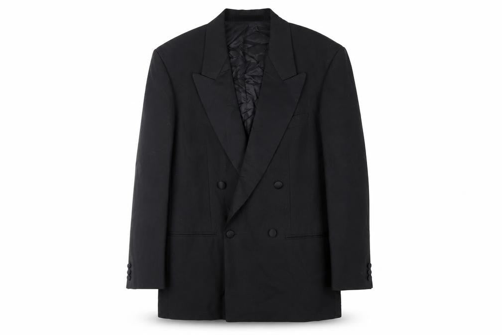 Marks & Spencer Mens Black Polyester Tuxedo Suit Jacket Size 36 Regular
