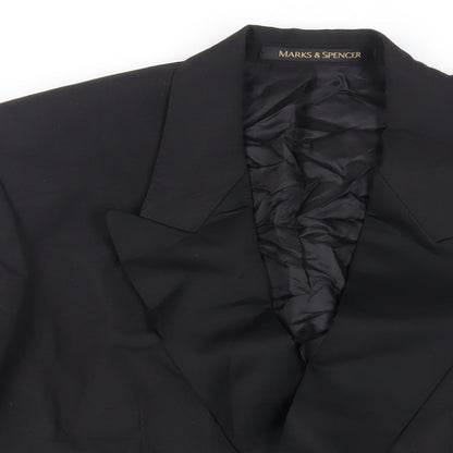 Mens UK Size 36 Marks and Spencer Regular Black Suit Tuxedo
