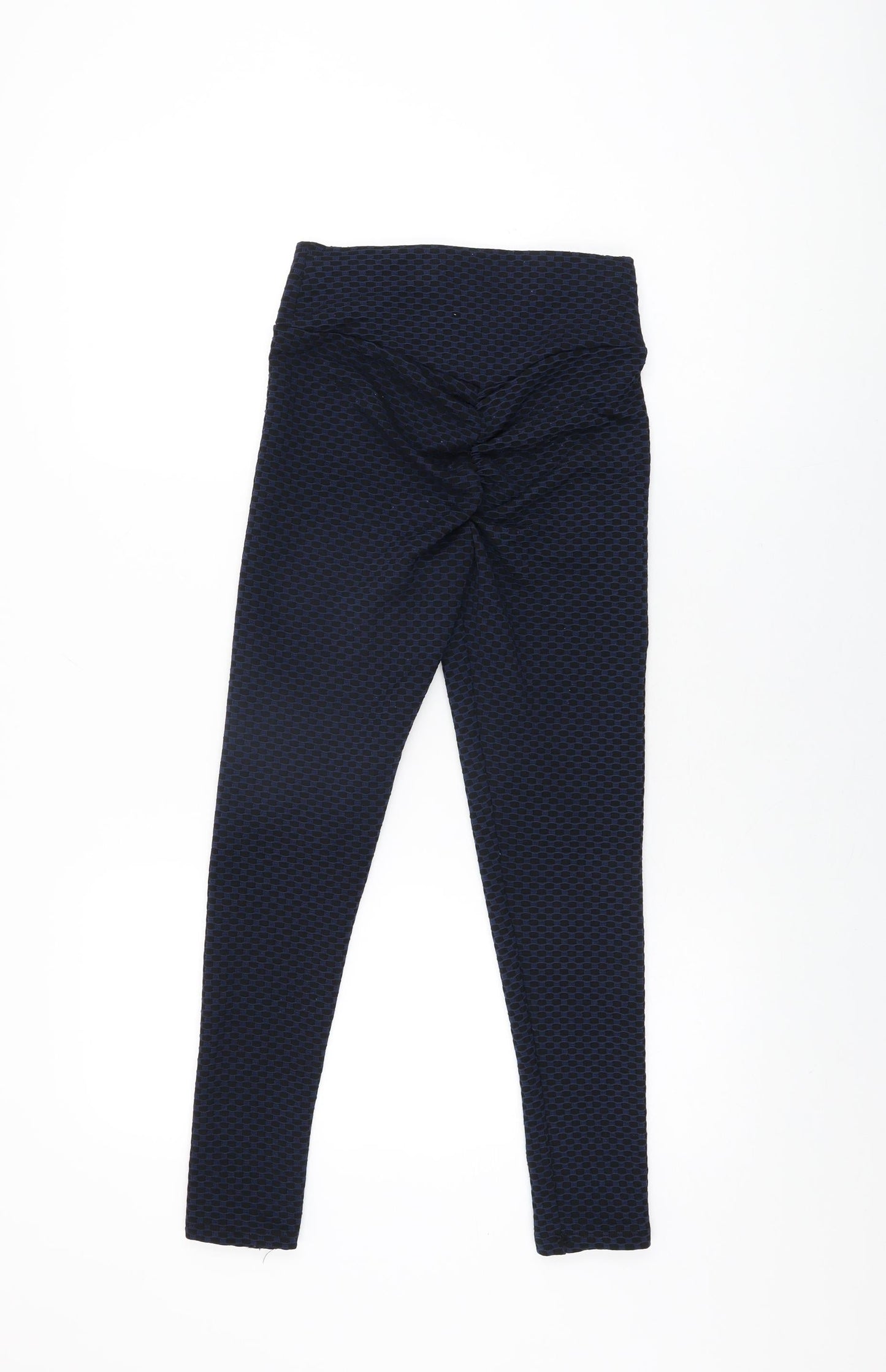 Pucka Womens Black Geometric Polyester Pedal Pusher Leggings Size M L24.5 in