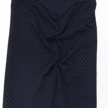 Pucka Womens Black Geometric Polyester Pedal Pusher Leggings Size M L24.5 in