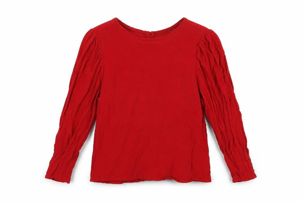 Womens UK Size S Bershka Red Basic T-Shirt
