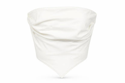 Zara Womens White Polyester Cropped T-Shirt Size XS Off the Shoulder