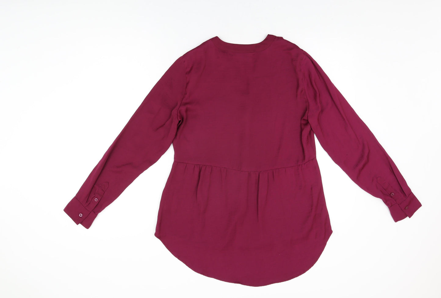 Womens UK Size M Apt. 9 Purple Basic Button-Up