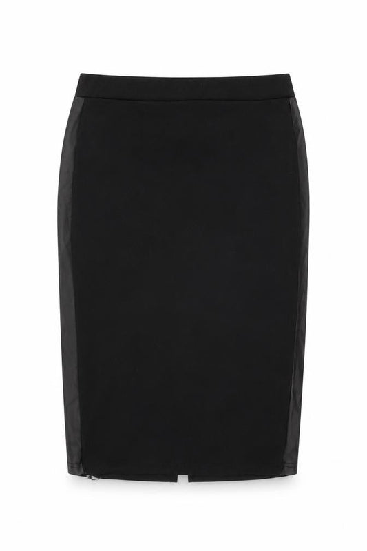 Womens Womens Black Polyester Straight & Pencil Skirt Size L