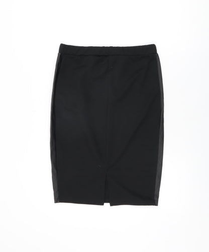 Womens Womens Black Polyester Straight & Pencil Skirt Size L