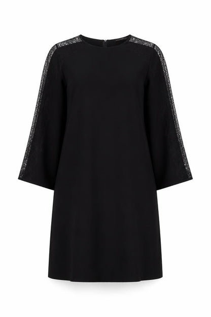 Zara Womens Black Polyester Shift Size M Round Neck Zip