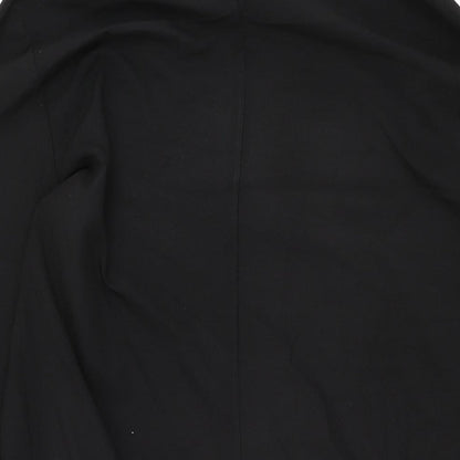 Tavin Womens Black Polyester Shift Size 12 Round Neck Button