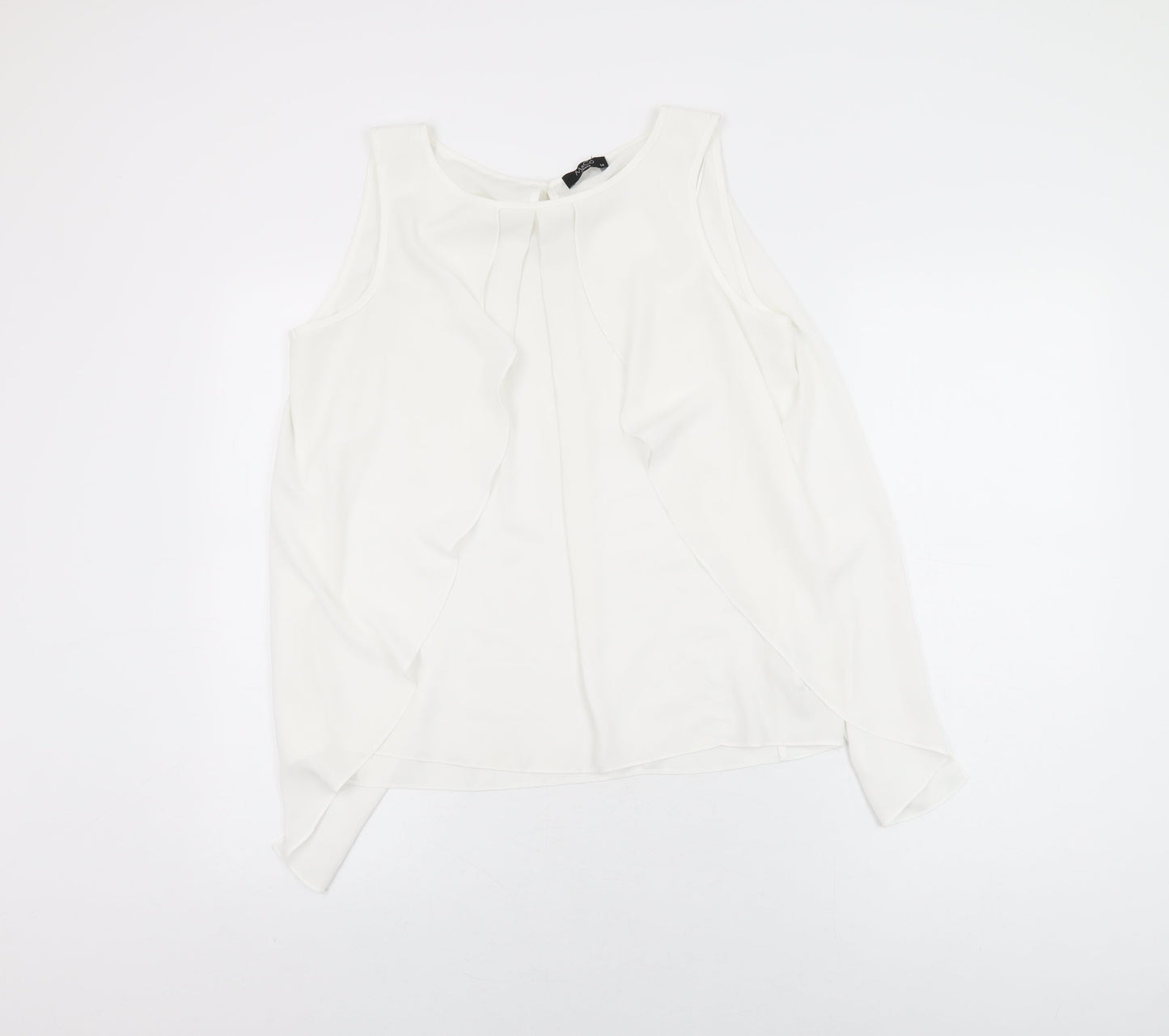 Womens UK Size 14 M&Co White Basic Blouse
