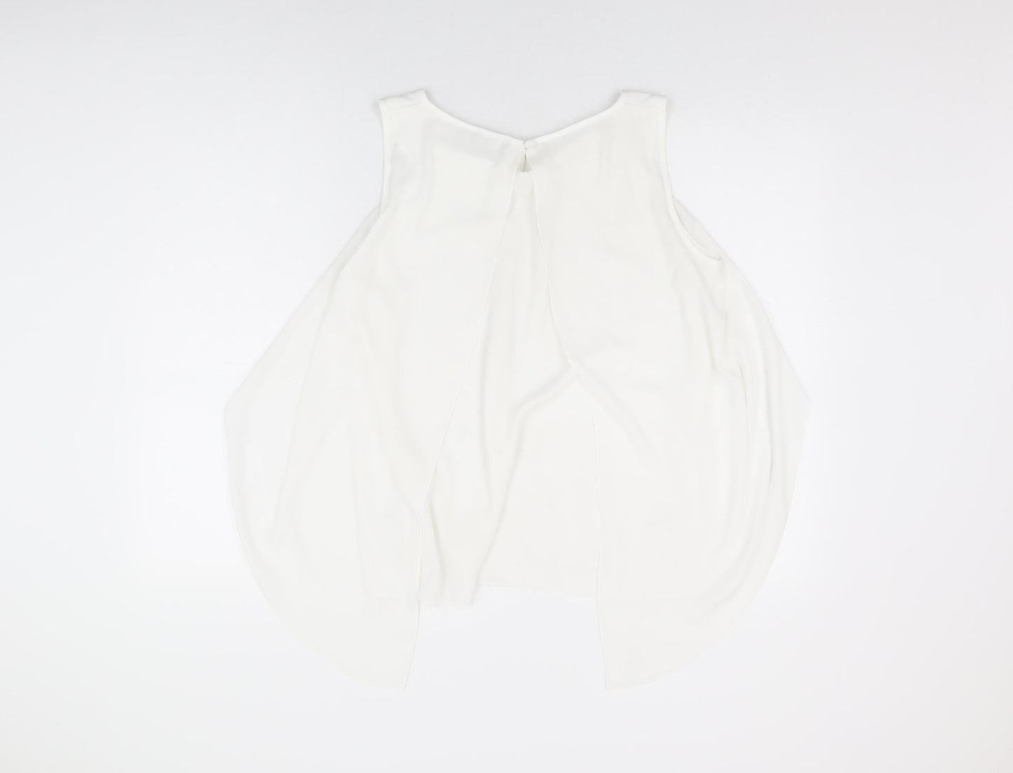 Womens UK Size 14 M&Co White Basic Blouse
