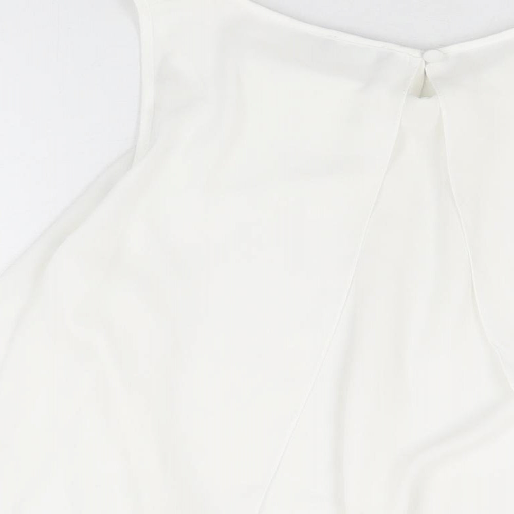 Womens UK Size 14 M&Co White Basic Blouse
