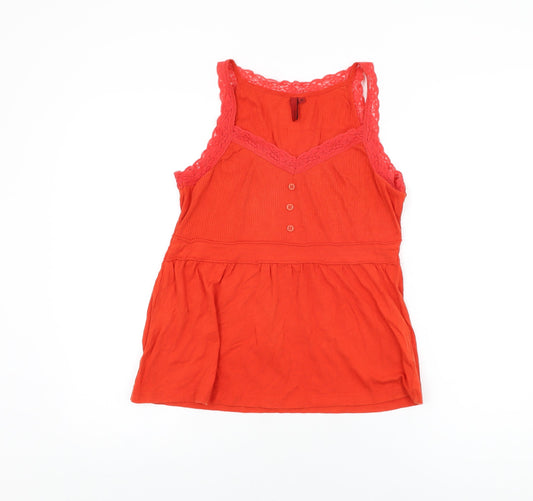 Womens UK Size M Fransa Red Basic T-Shirt