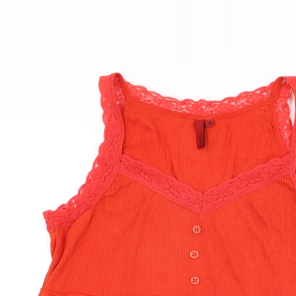 Womens UK Size M Fransa Red Basic T-Shirt