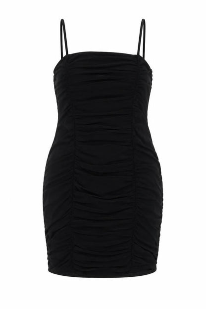 QED London Womens Black Polyester Bodycon Size 14 Square Neck Pullover