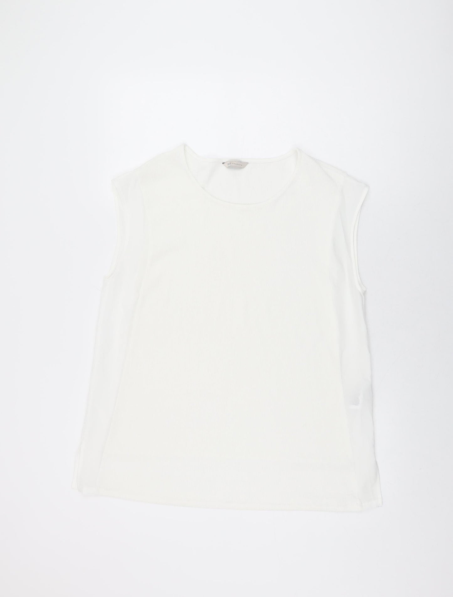 Womens UK Size 14 Marks and Spencer White Basic T-Shirt