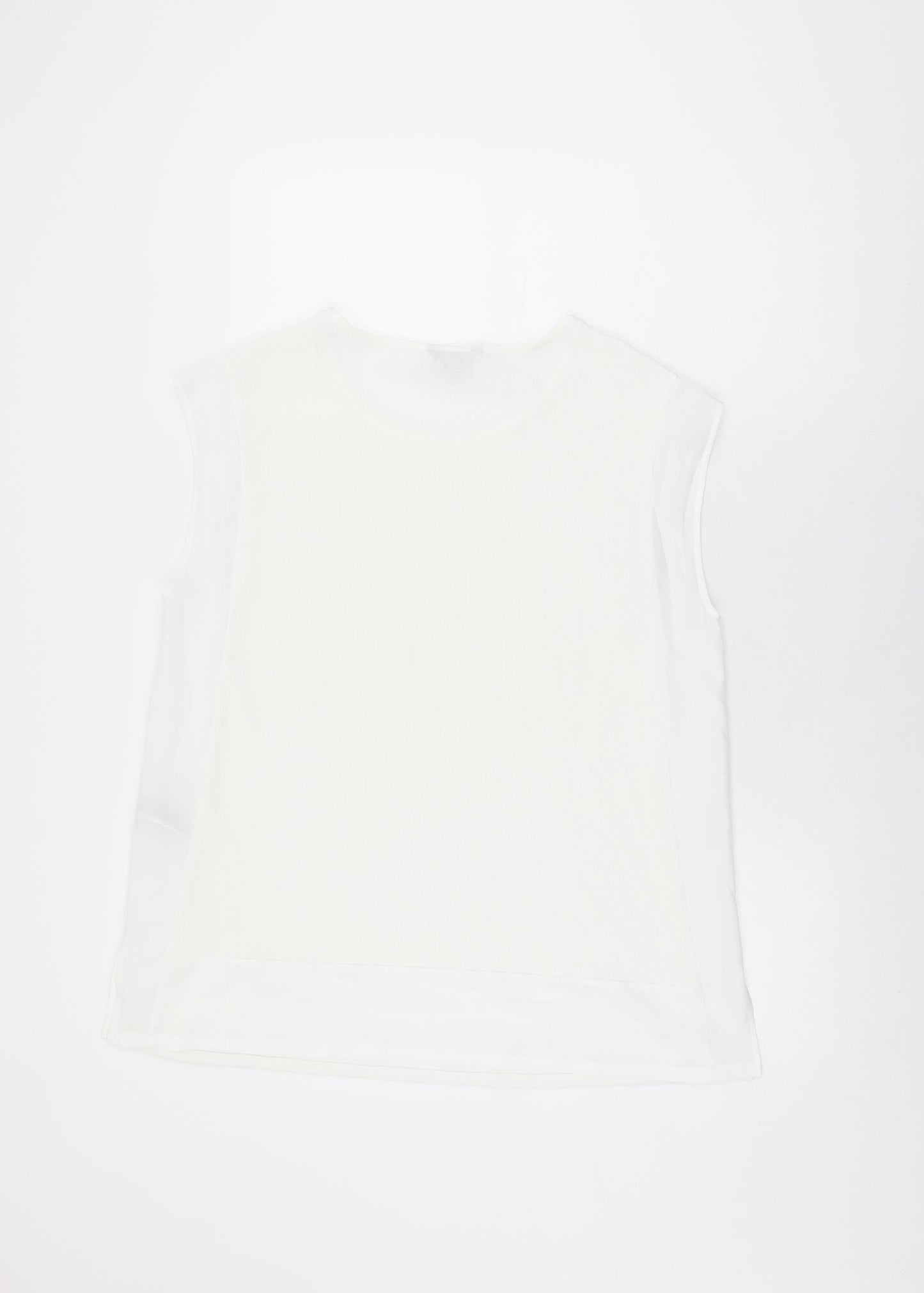 Womens UK Size 14 Marks and Spencer White Basic T-Shirt