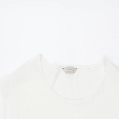 Womens UK Size 14 Marks and Spencer White Basic T-Shirt