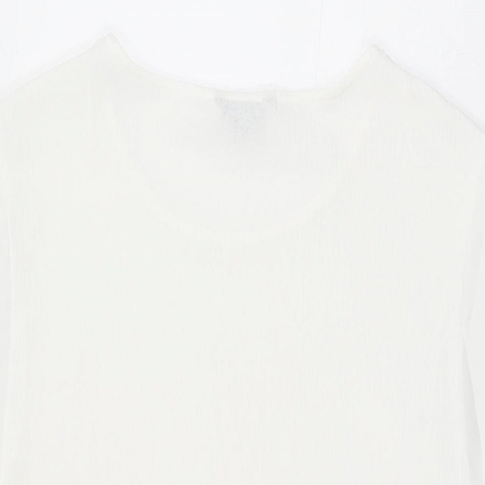 Womens UK Size 14 Marks and Spencer White Basic T-Shirt