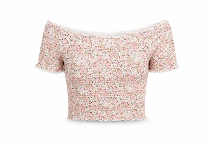 Womens UK Size M H&M Pink Cropped T-Shirt