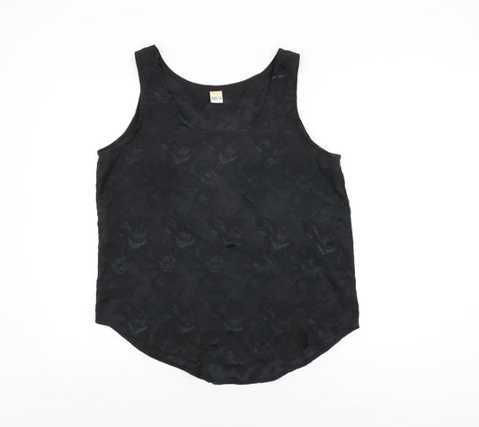 Womens UK Size 14 Etam Black Basic Tank