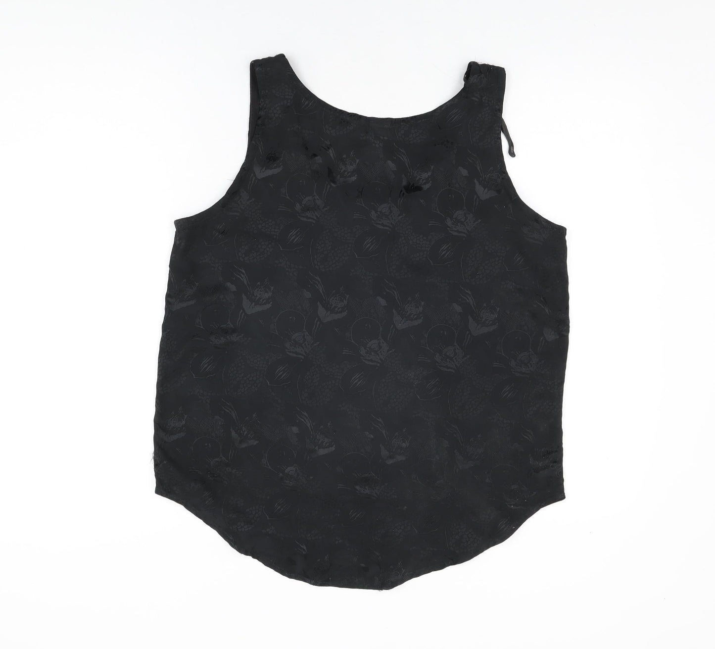 Womens UK Size 14 Etam Black Basic Tank