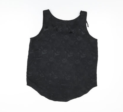 Womens UK Size 14 Etam Black Basic Tank