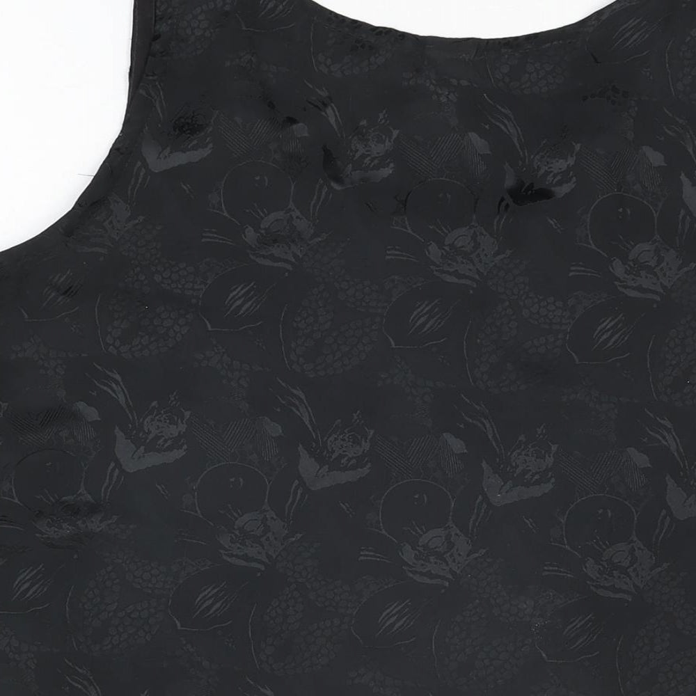 Womens UK Size 14 Etam Black Basic Tank