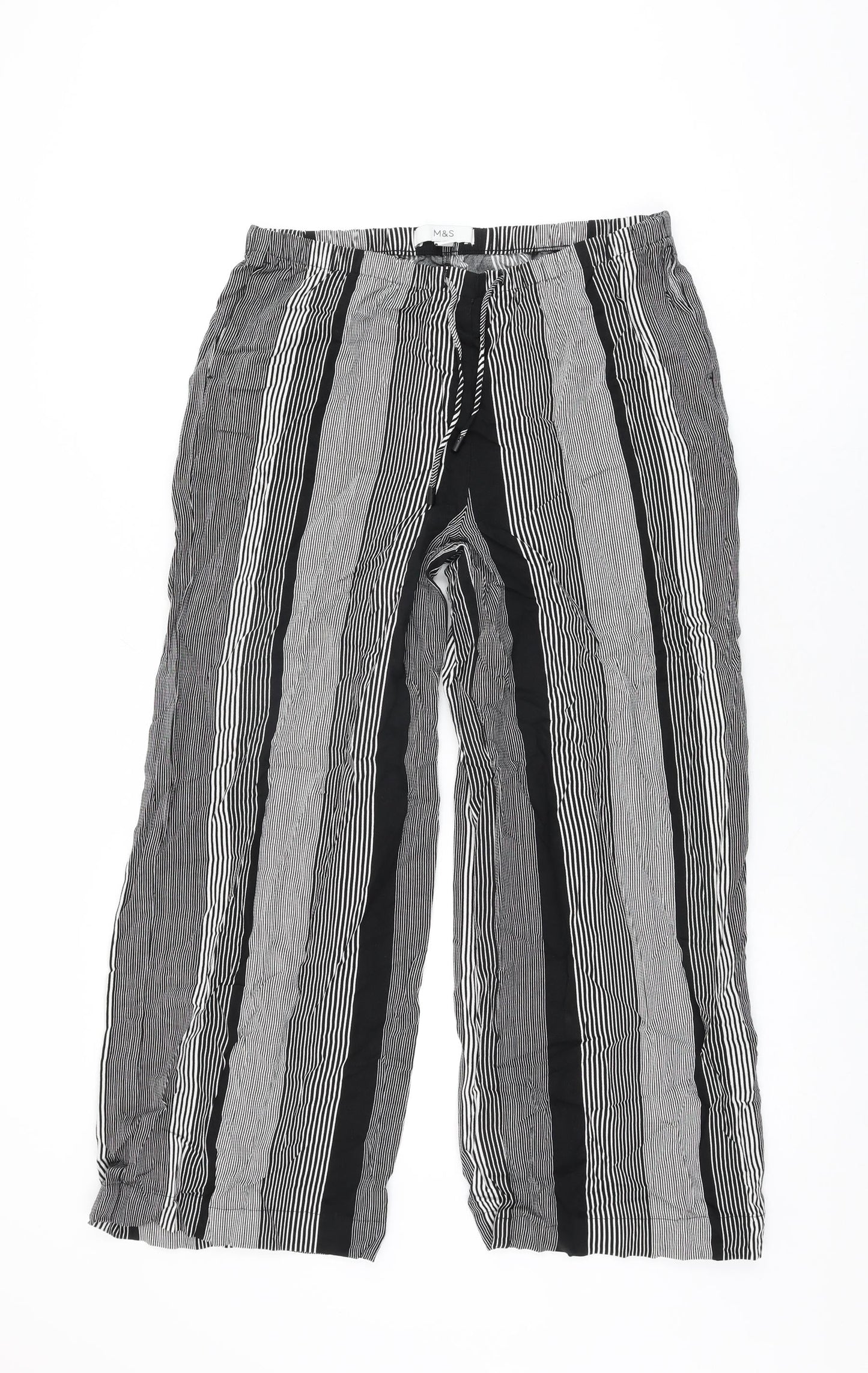 Womens UK Size 12 Marks and Spencer Regular Fit  Black Trousers