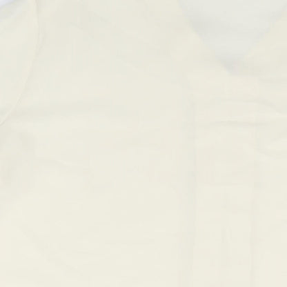 Womens UK Size 20 Design Essentials Ivory Basic Button-Up