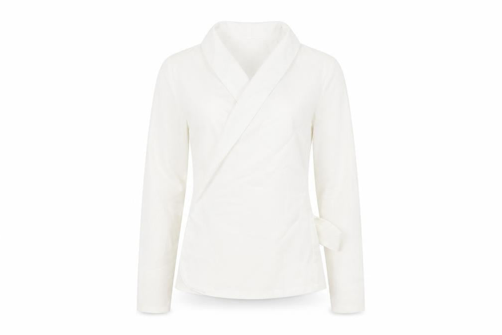 Womens UK Size 8 Boohoo White Wrap T-Shirt