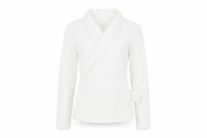 Womens UK Size 8 Boohoo White Wrap T-Shirt