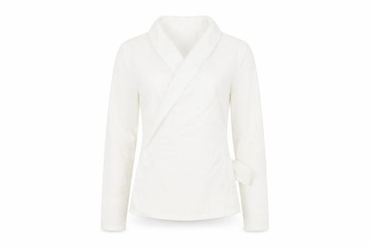Womens UK Size 8 Boohoo White Wrap T-Shirt