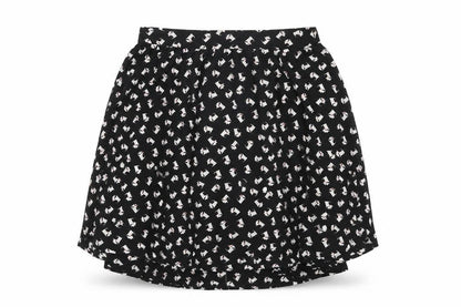 Twik Womens Black Geometric Polyester Skater Skirt Size M