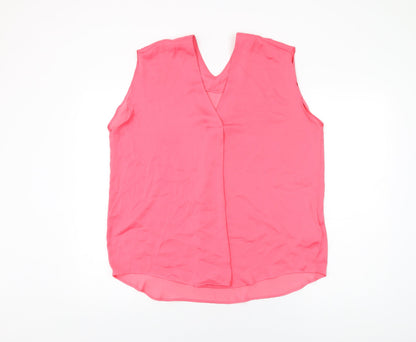 Womens UK Size 16 Marks and Spencer Pink Basic Blouse