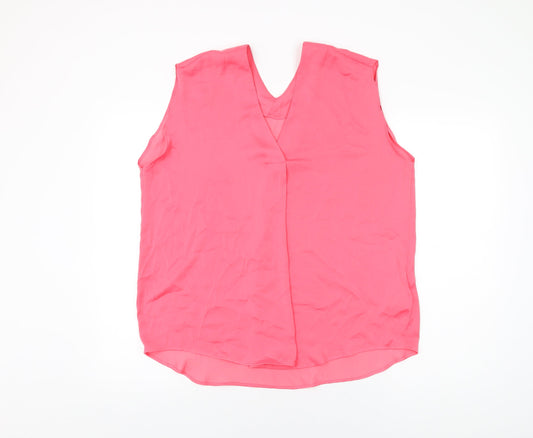 Womens UK Size 16 Marks and Spencer Pink Basic Blouse