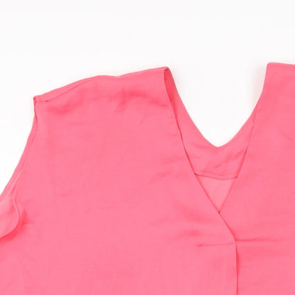 Womens UK Size 16 Marks and Spencer Pink Basic Blouse