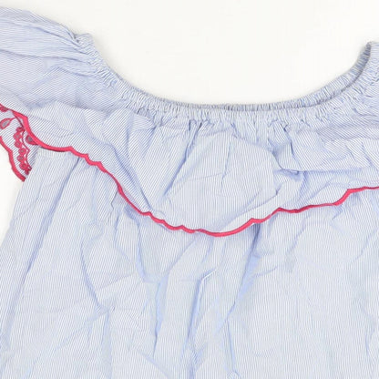 Womens UK Size 8 Red Herring Blue Basic T-Shirt