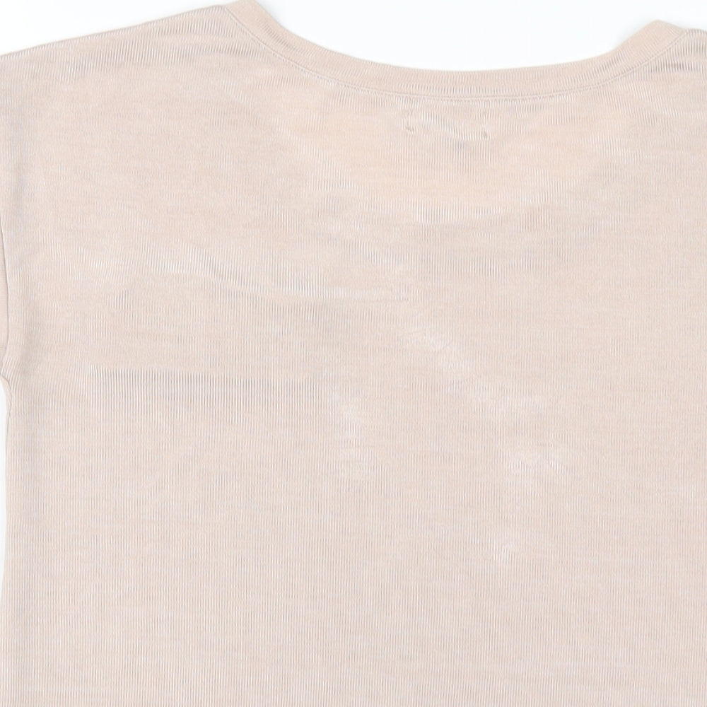 Womens UK Size 10 New Look Pink Basic T-Shirt