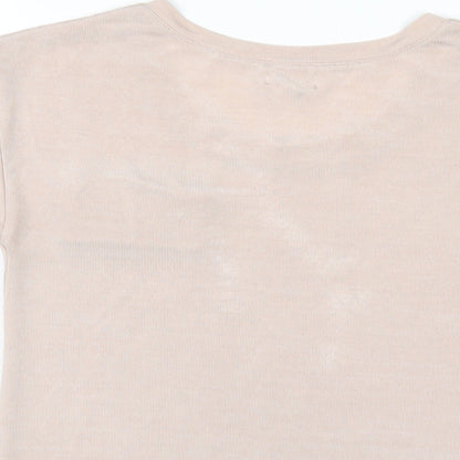 Womens UK Size 10 New Look Pink Basic T-Shirt