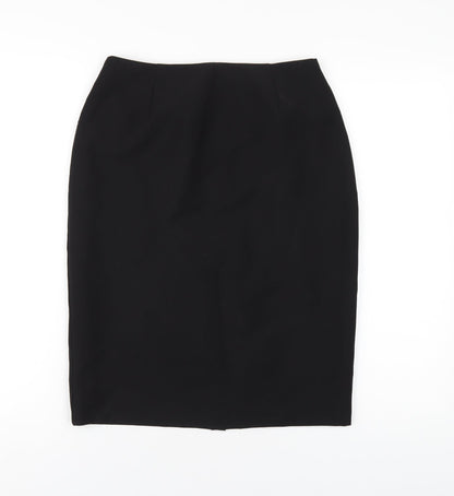 Kit Womens Black Polyester Straight & Pencil Skirt Size 10 Zip