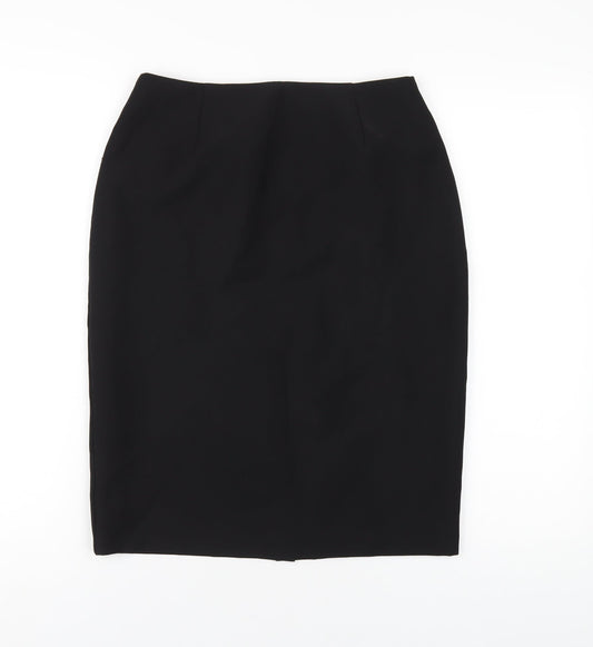 Kit Womens Black Polyester Straight & Pencil Skirt Size 10 Zip
